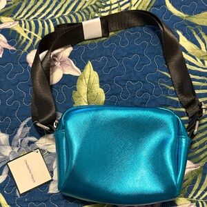 Macy’s Metallic Blue Crossbody Bag